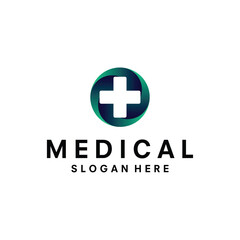 Obraz premium medical logo design template illustration vector