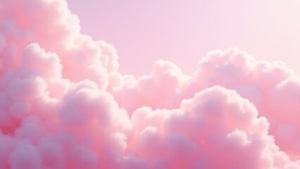 Dreamy Pink Clouds Abstract Background