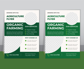 Modern Agriculture Flyer Template for Organic Farm and Farming Promotion