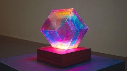 Illuminated resin sculpture gallery display