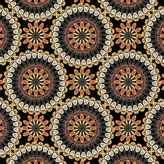 Pattern with crochet granny square wallpaper handmade decorative art design print