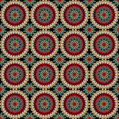 Pattern with crochet granny square wallpaper handmade decorative art design print