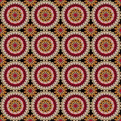 Pattern with crochet granny square wallpaper handmade decorative art design print