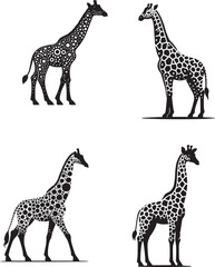 Dottie Giraffe Vector Illustration – Adorable Spotted Safari Animal Character