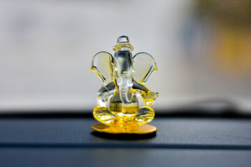 Lord Ganesh idol make of glass