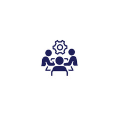 icon of brainstorming and teamwork 