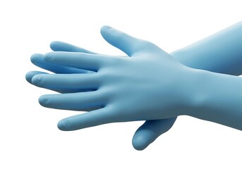 Blue gloves hands medical surgical examination safety hygiene healthcare protection clean latex nitrile