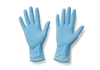 Obraz premium Blue gloves medical gloves examination gloves latex gloves surgical gloves protective gloves safety gloves