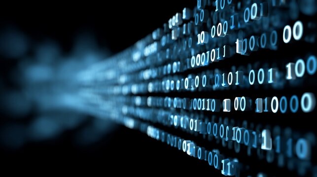 Abstract digital stream of binary code