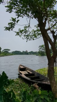 summer weather sunny river boat view bangladesh