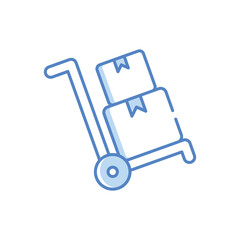 Hand Truck Vector icon
