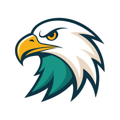 Obraz premium Clean Eagle Head Curved Beak Logo Icon