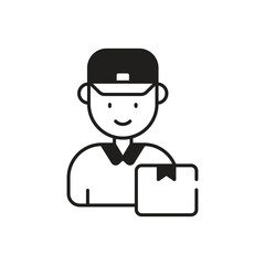 Delivery Person Vector icon