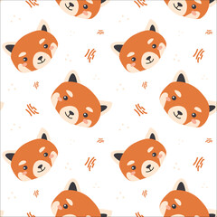 Cute red panda pattern for kids and animal lovers - perfect for fabric and gift wrapping design.