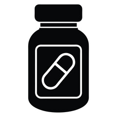 Pill Bottle Icon for Supplements