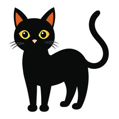  black cat Single with white background