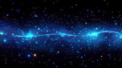 Obraz premium Celestial River: A cosmic flow of luminous energy and stardust