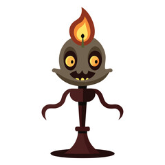 creepy candle Single with white background