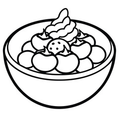  fruit youg on the plate with white background