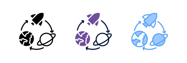 Space Tourism Icon