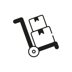 Hand Truck Vector icon