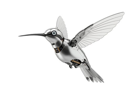 Mechanical hummingbird robot metal bird technology future ai artificial intelligence machine design concept