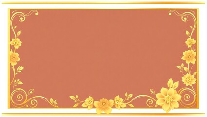 golden frame with floral ornament