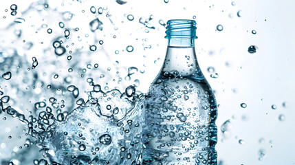 High-quality Image of Refreshing Mineral Water Bottle Isolated on Clean White Background