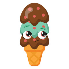 Sad mint chocolate ice cream