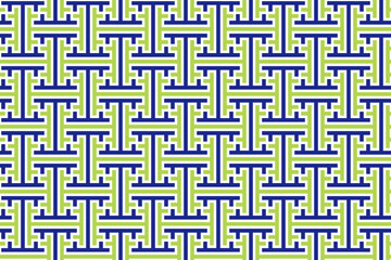 幾何学的な和柄パターン「綾織」が整然と並ぶシームレスな背景素材｜幾何学,和柄,パターン,背景,連続模様,緑色,直線,シームレス,イラスト