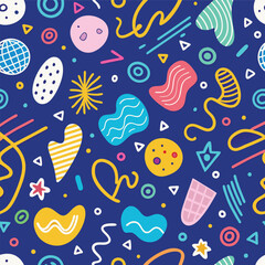 Vibrant abstract shapes pattern