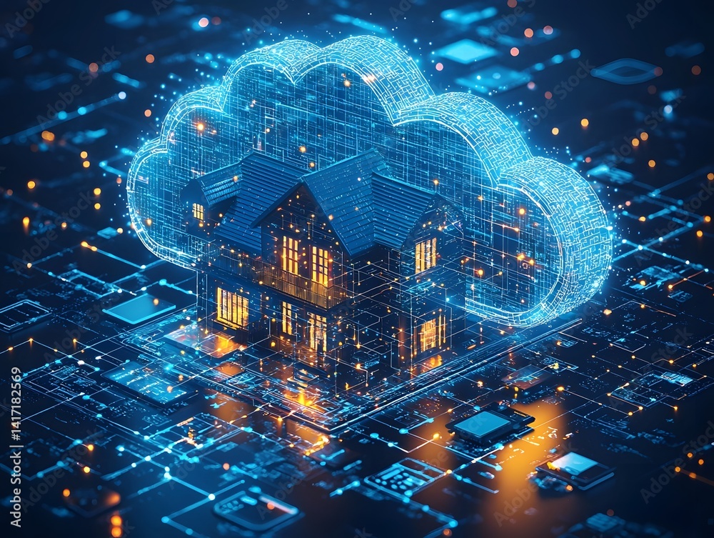 Poster dynamic cloud computing visualization with interconnected devices