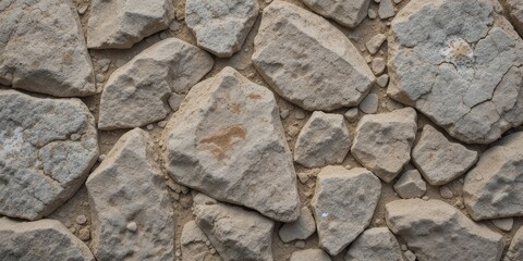 Fototapeta premium Irregularly Shaped Light Beige Stones Texture