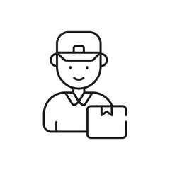 Delivery Person Vector icon