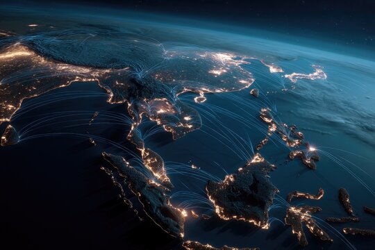 Global network of lights