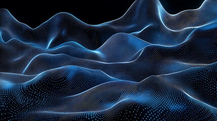 Digital data stream represented by flowing lines of ones and zeros