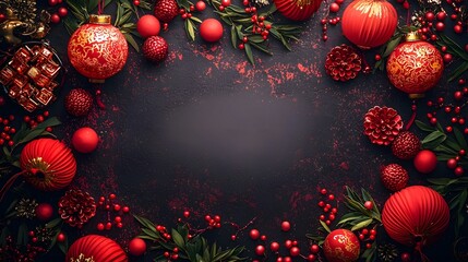 Vibrant Chinese New Year holiday frame