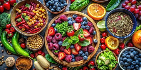 Fototapeta premium Superfoods Healthy Recipes Gourmet Food Photography