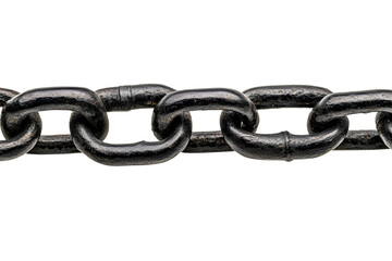 Obraz premium Black metal chain on a transparent background PNG