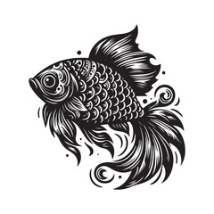 black and white fish