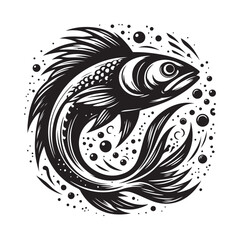 fish tattoo vector