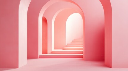 Fototapeta premium Light pink geometric background design element illustration