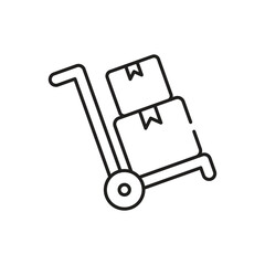 Hand Truck Vector icon
