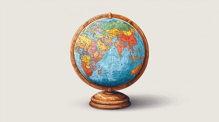 Vintage World Globe: A Journey Around the Planet