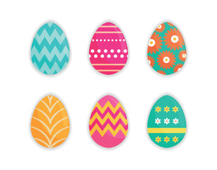 Colorful Spring Floral Easter Eggs