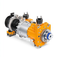 Wind turbine gearbox mechanics industrial facility high-quality image technology close-up engineering