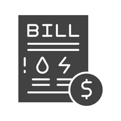 Bill icon vector image. Suitable for mobile apps, web apps and print media.