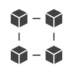 Blockchain icon vector image. Suitable for mobile apps, web apps and print media.