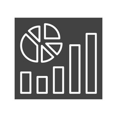 Chart icon vector image. Suitable for mobile apps, web apps and print media.
