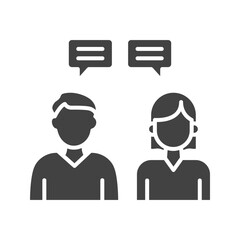 Children Discussion icon vector image. Suitable for mobile apps, web apps and print media.